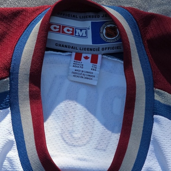 Vintage Colorado Avalanche Roy Jersey # 33 Men's XXL CCM Made In Canada Y2K 90's - Picture 2 of 16